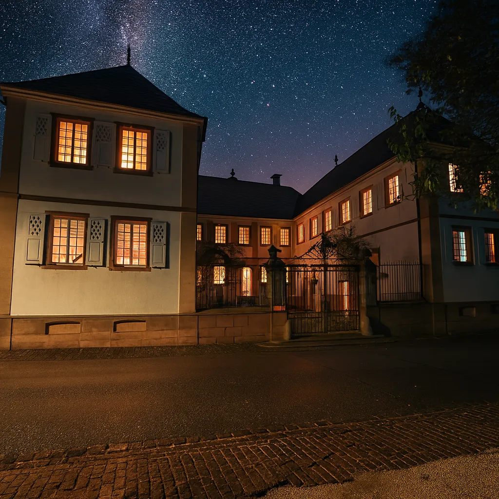 Schlössl by Night – Rhodter Schlössel in Rhodt unter Rietburg, Pfalz